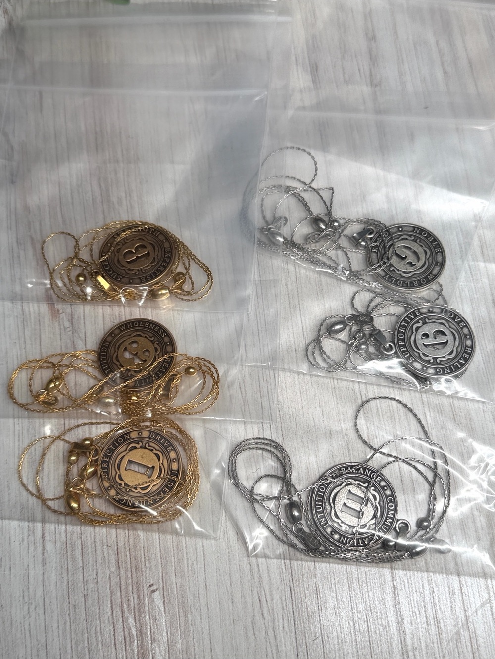 Alex and Ani Numerology Collection- 6 Number Pull Chain / Expandable Necklaces